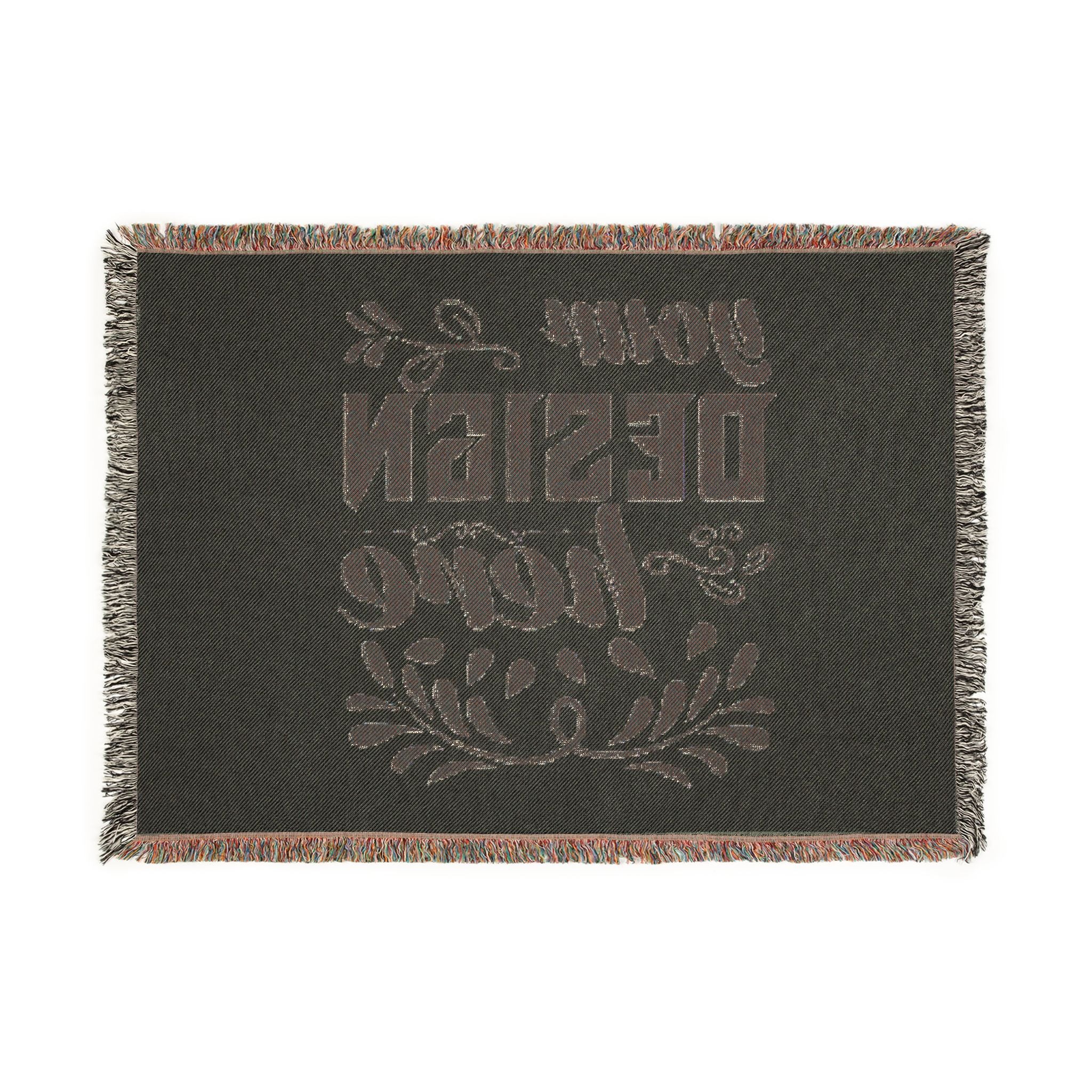 Customizable Woven Cotton Blanket Throw with Fringed Edges 3 Sizes