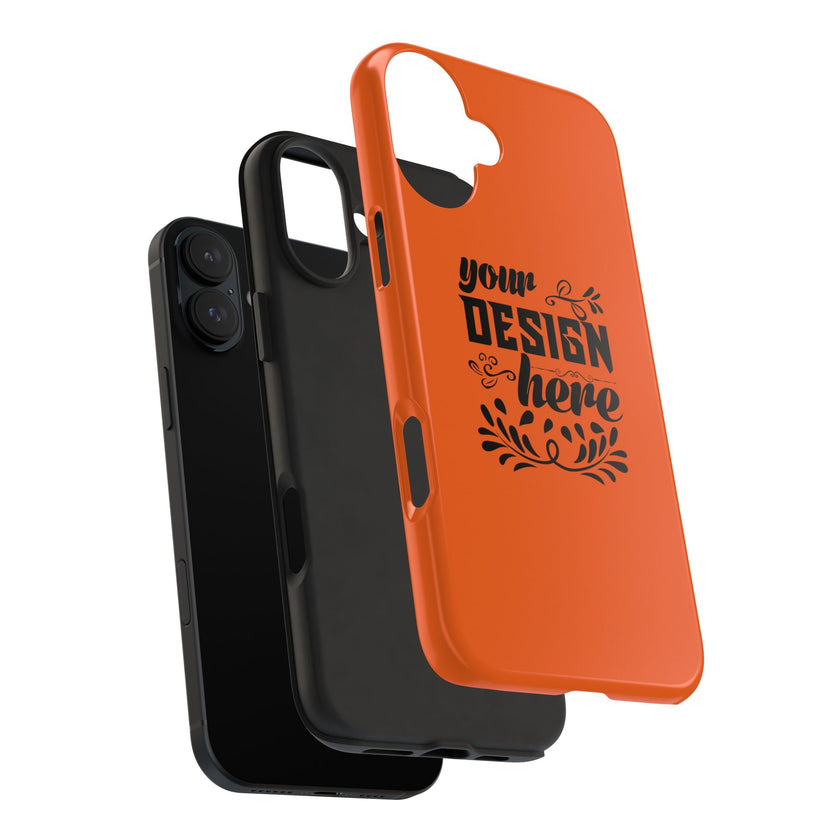 Customizable Tough Phone Case Glossy Dual Layer Wireless Charging