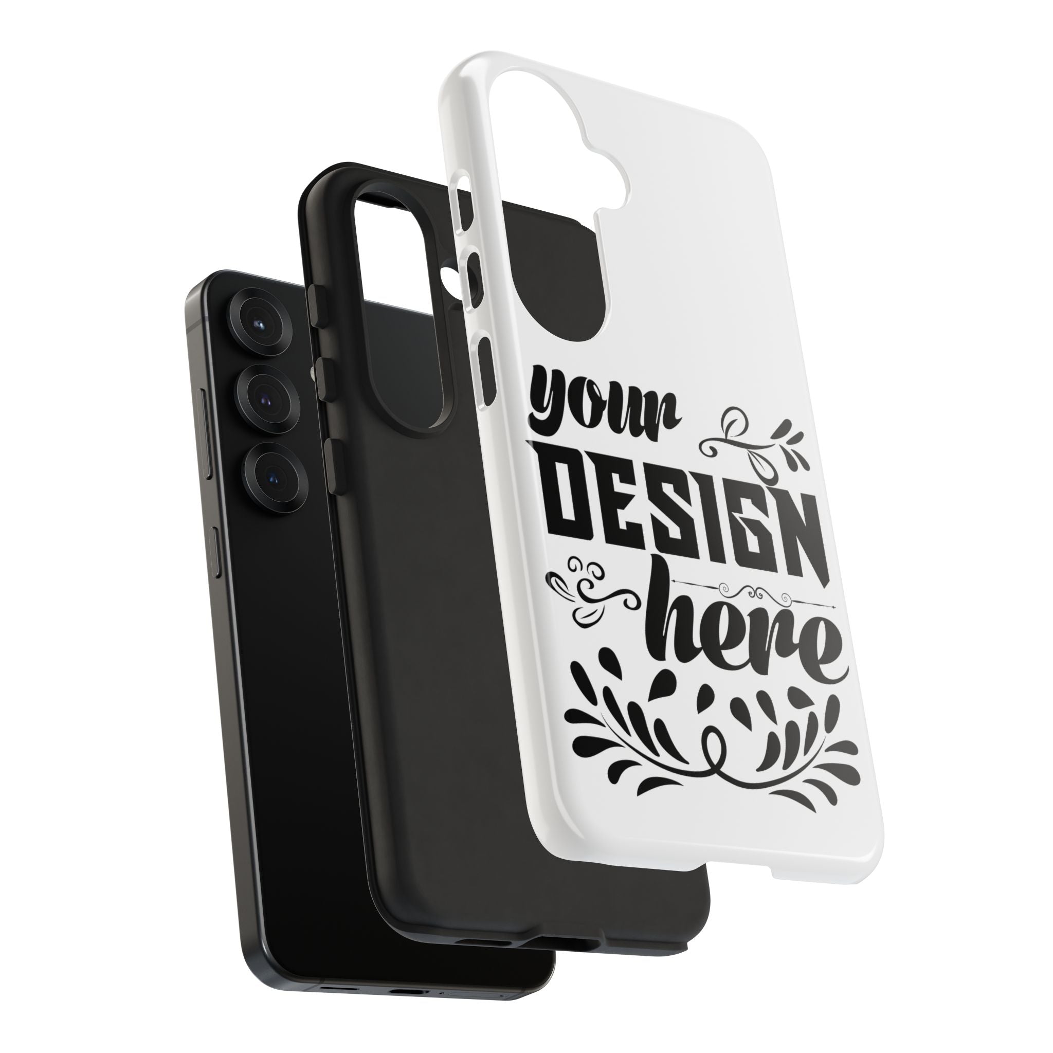 Customizable Tough Dual Layer Phone Case Polycarbonate TPU Liner Protective
