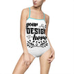Customizable Women One-Piece Swimsuit With Back Cutout AOP