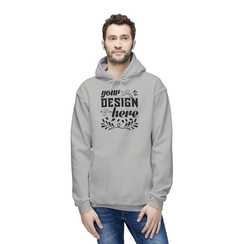 Customizable Bayside 960 Unisex Heavyweight Hooded Sweatshirt Made in US