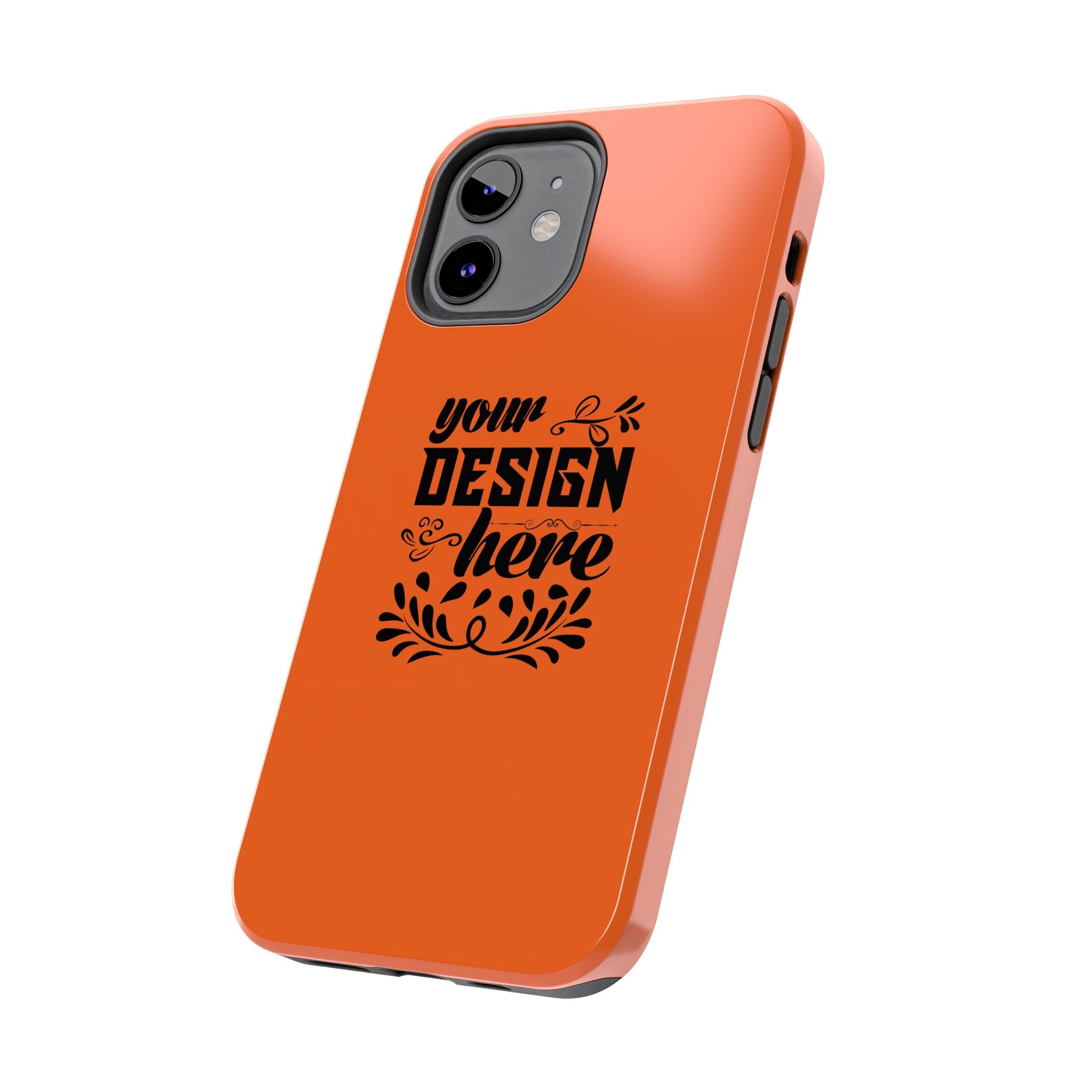 Customizable Tough Phone Case Glossy Dual Layer Wireless Charging