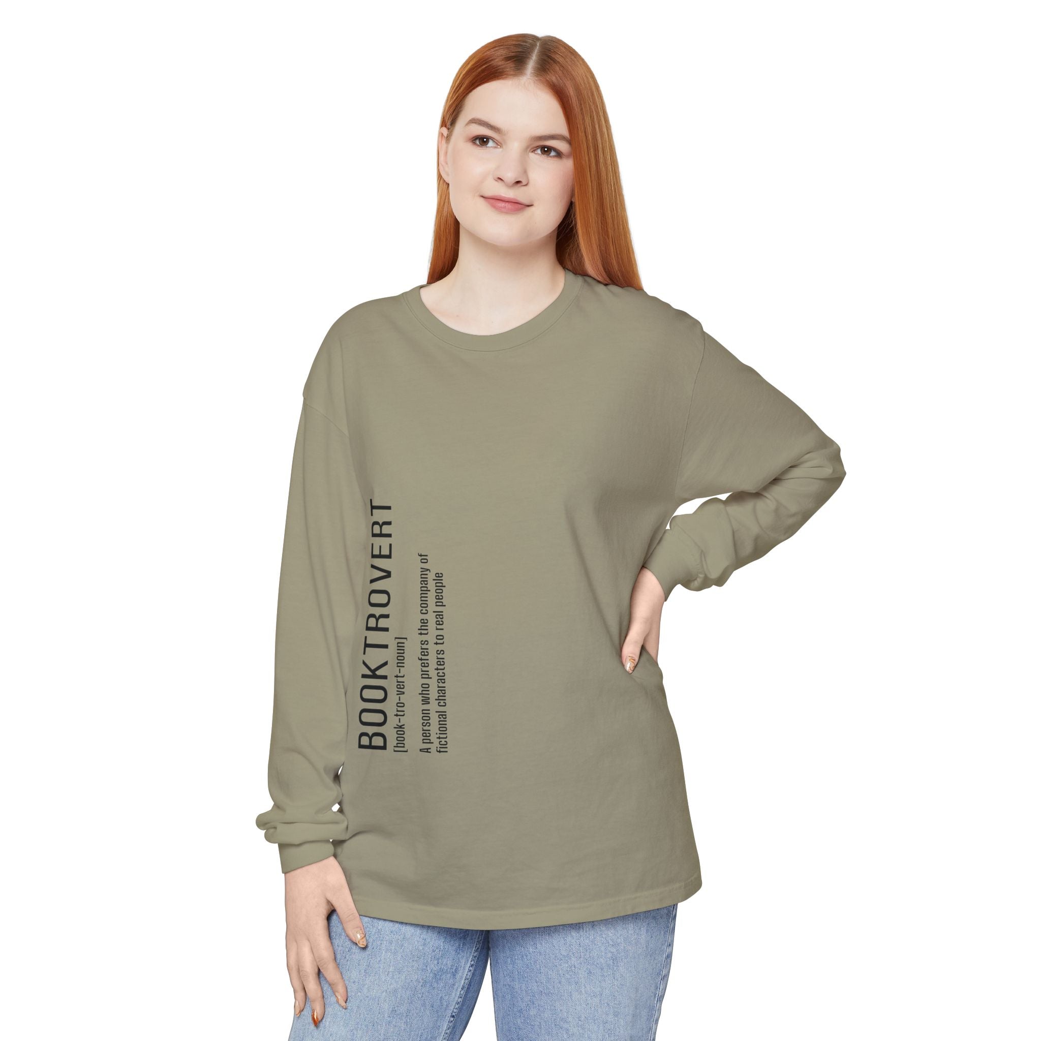 Comfort Colors 6014 Unisex  Long Sleeve T-Shirt | Booktrovert Graphic Print