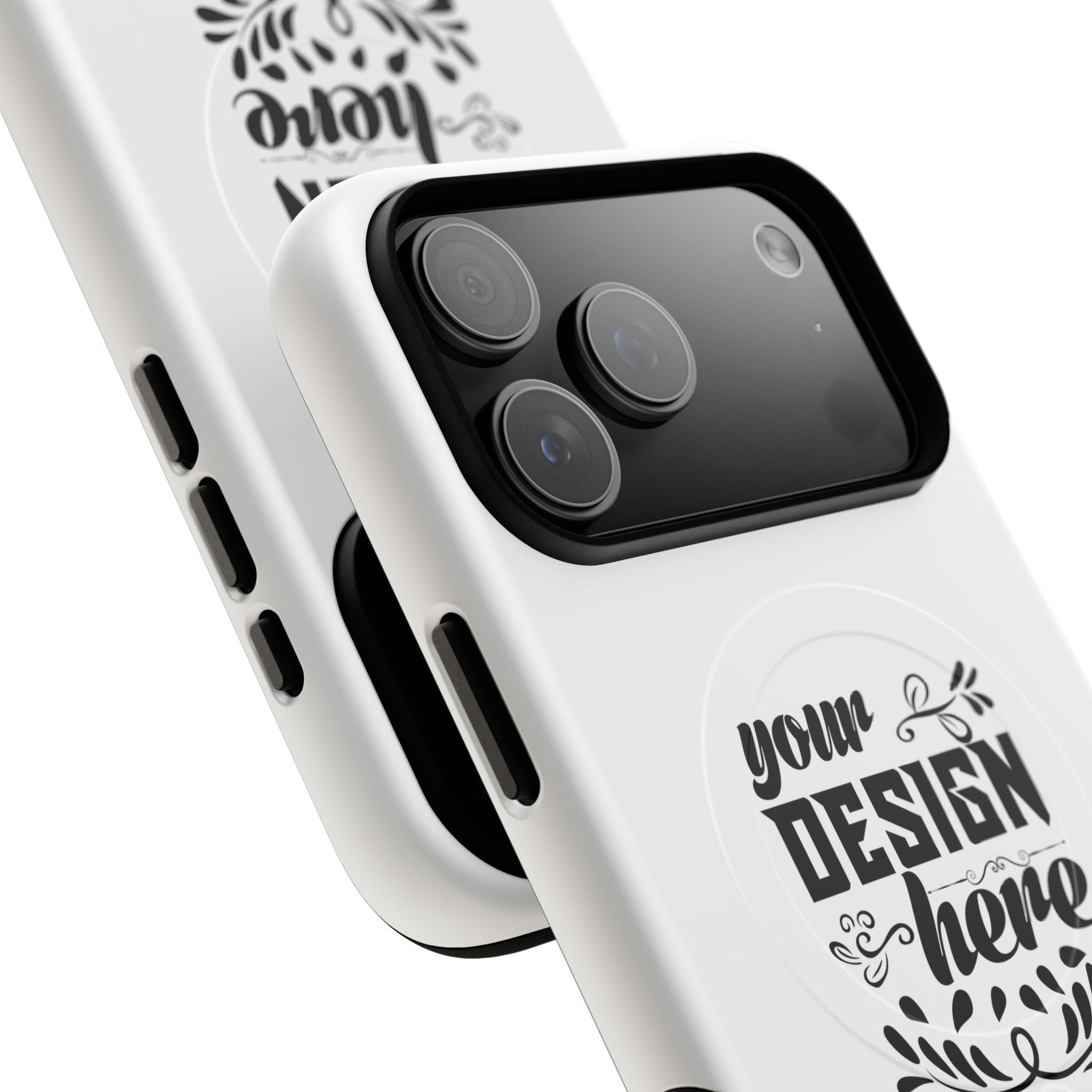 Customizable Tough Magnetic Phone Case Dual Layer Polycarbonate TPU Liner