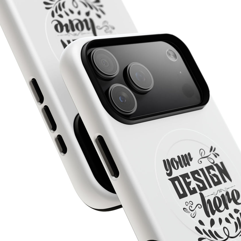 Customizable Tough Magnetic Phone Case Dual Layer Polycarbonate TPU Liner