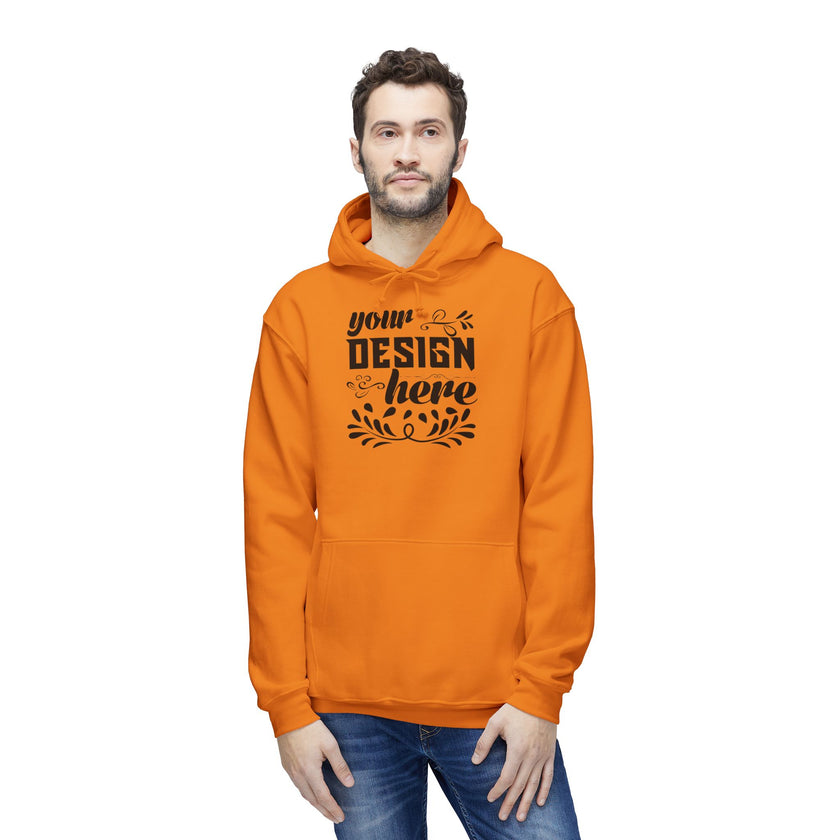 Customizable Bayside 960 Unisex Heavyweight Hooded Sweatshirt Made in US