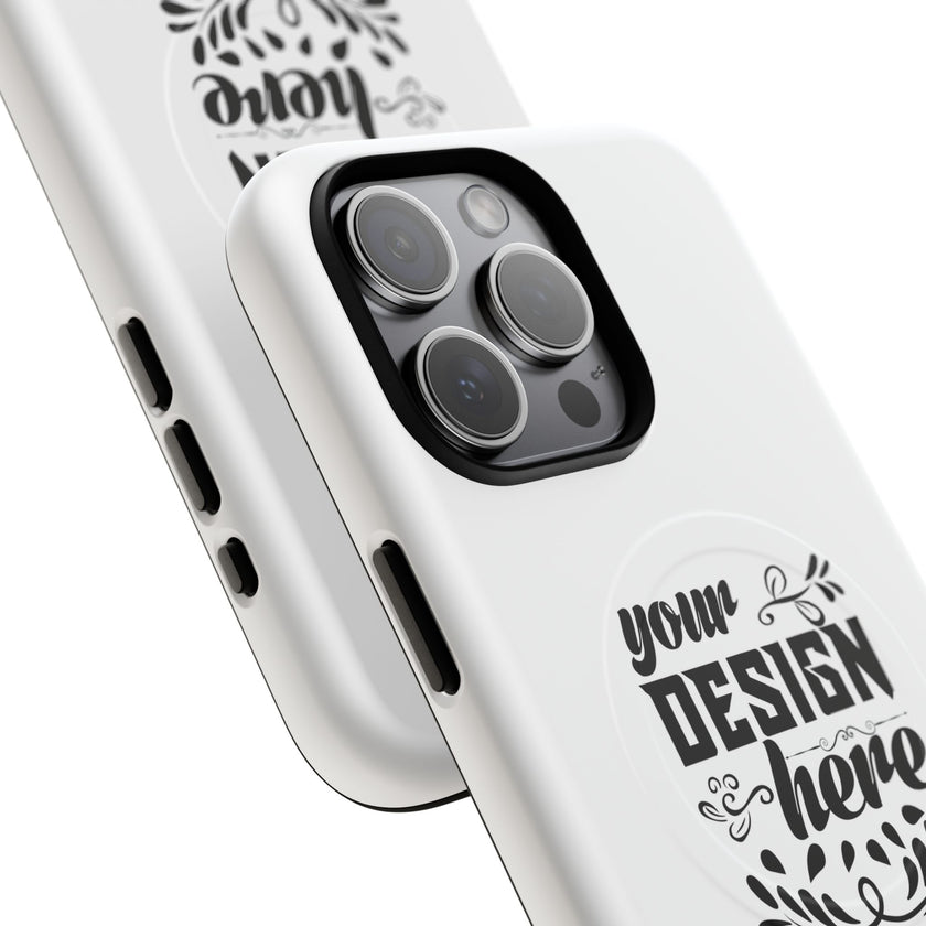 Customizable Tough Magnetic Phone Case Dual Layer Polycarbonate TPU Liner