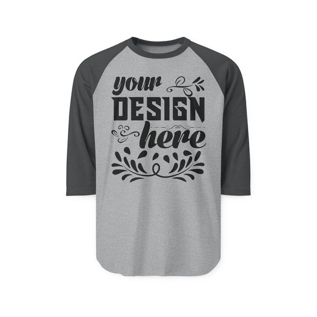 Customizable Tultex 245 Unisex 3\4 Sleeve Raglan Fine Knit Jersey Shirt