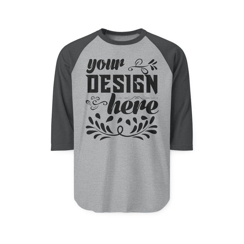 Customizable Tultex 245 Unisex 3\4 Sleeve Raglan Fine Knit Jersey Shirt