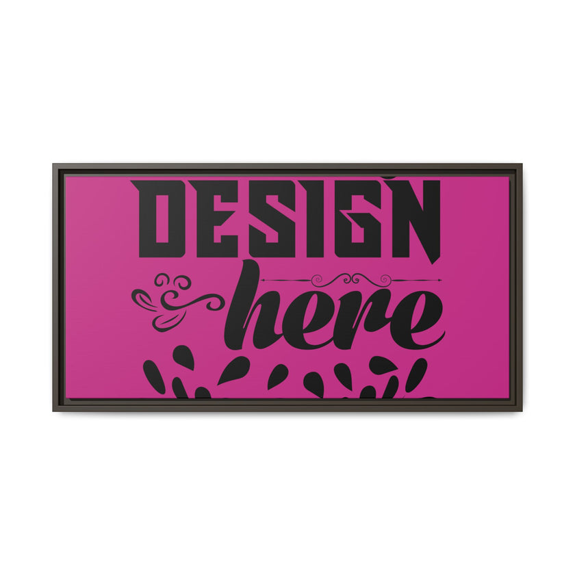 Customizable Framed Matte Canvas Print with Pinewood Frame Sawtooth Hanger