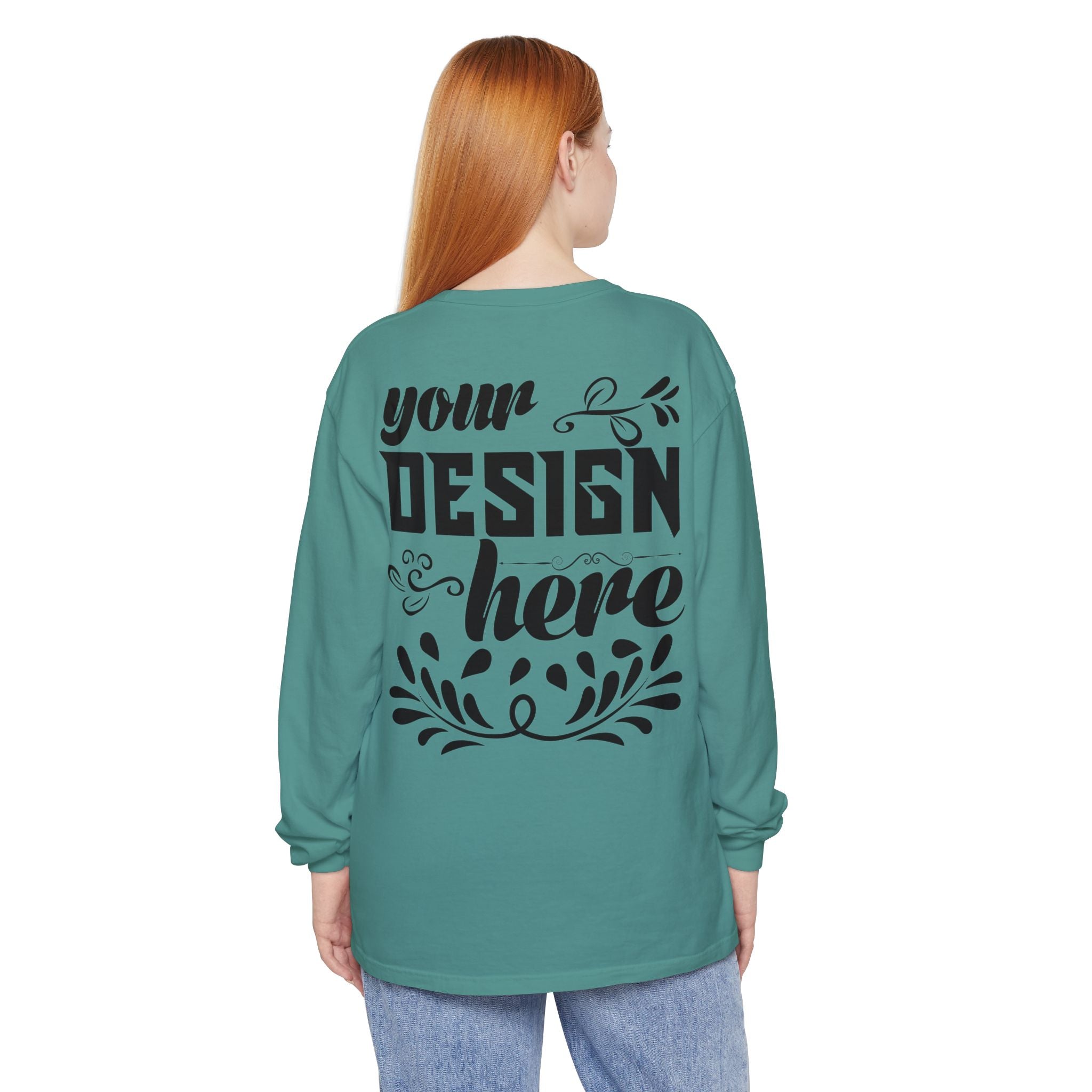 Customizable Comfort Colors 6014 Unisex Garment Dyed Long Sleeve T Shirt