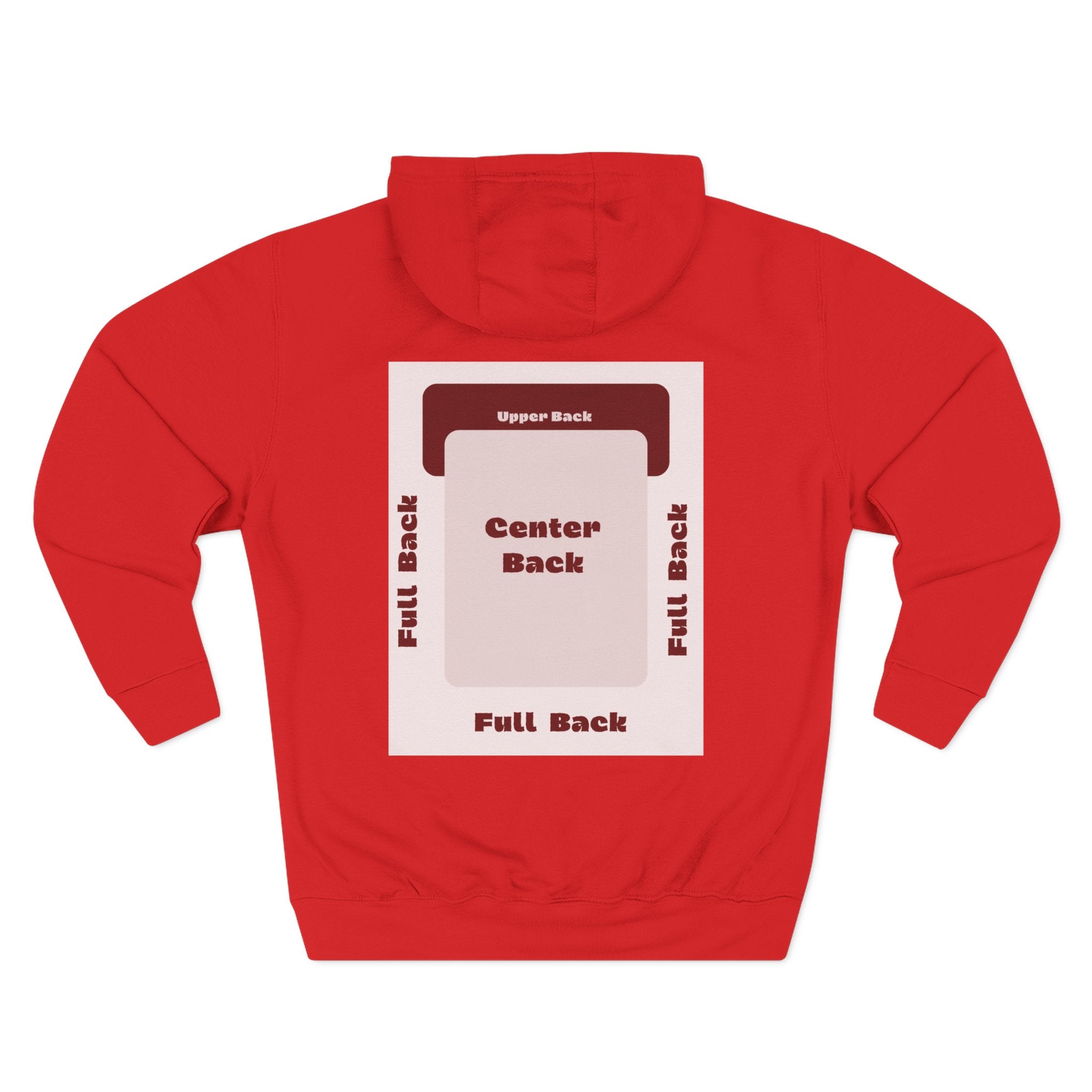 Customizable Lane Seven LS14001 Unisex Three Panel Fleece Hoodie