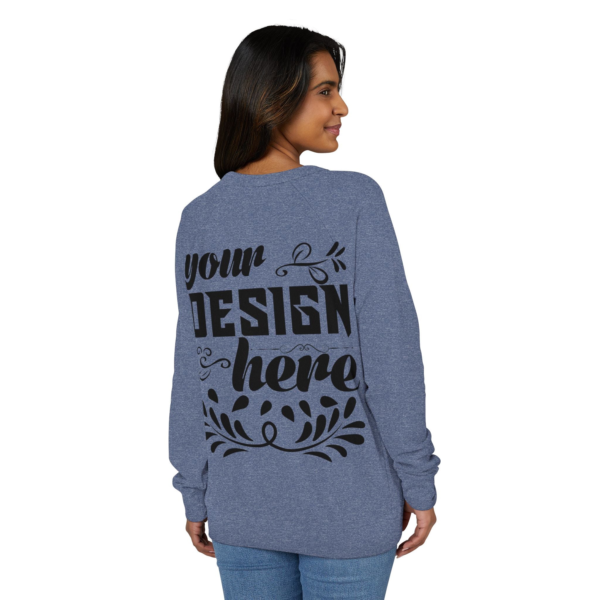 Customizable Lane Seven LS18004 Unisex French Terry Raglan Crewneck