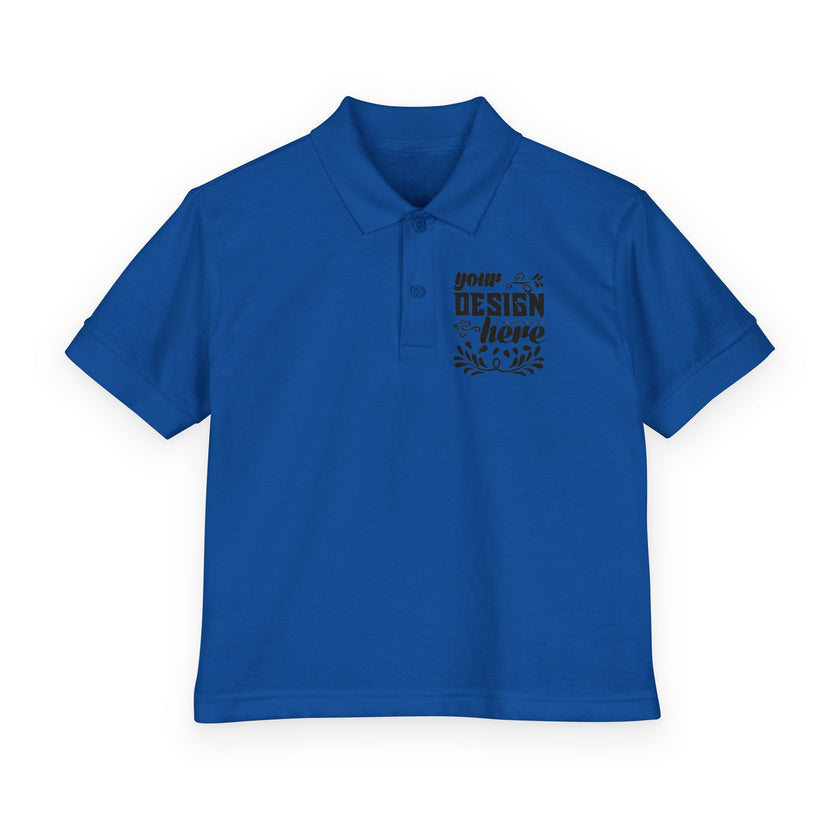 Customizable Gildan 8800B Youth DryBlend Jersey Polo Shirt