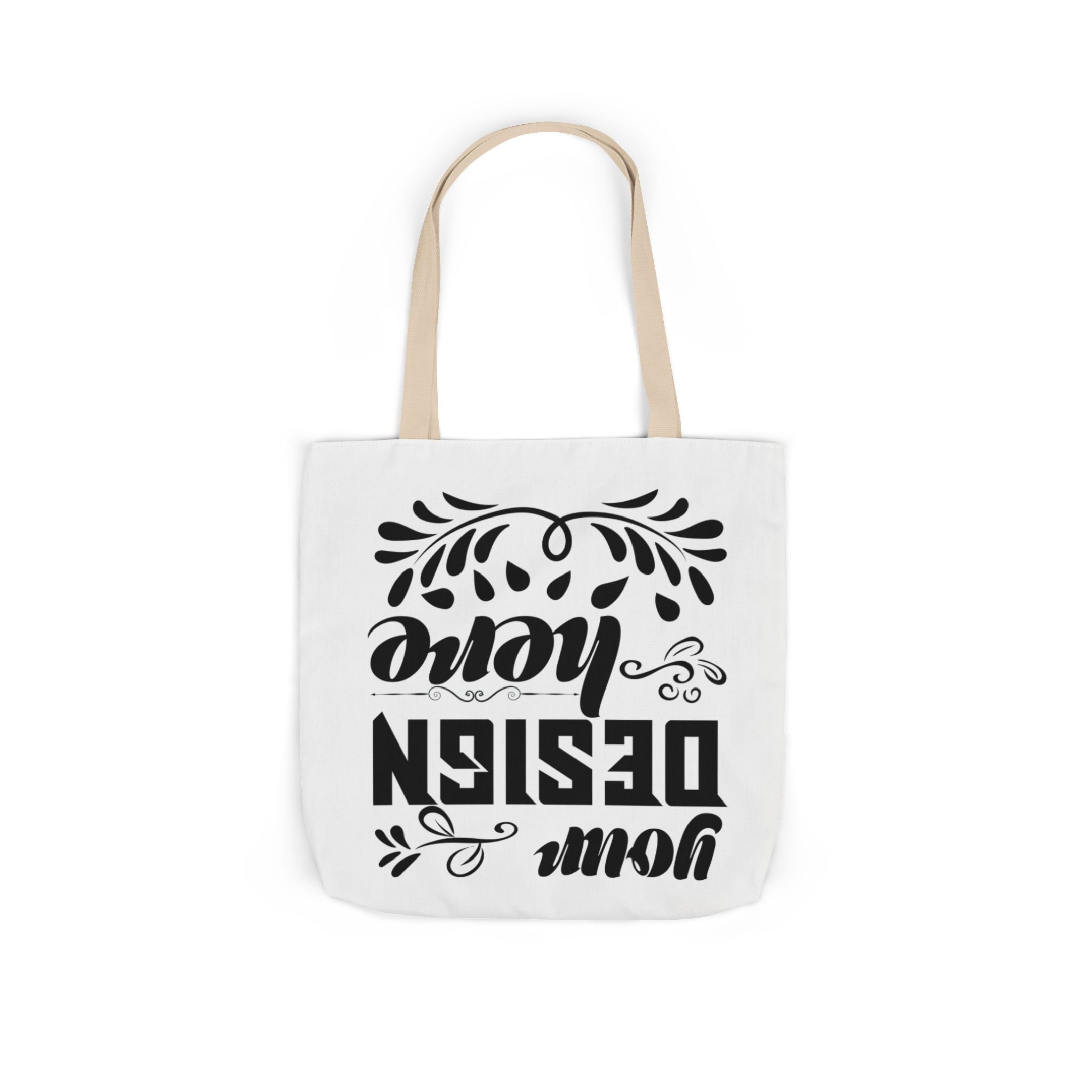 Customizable Canvas Tote Bag With 5 Color Strap Options All Over Print