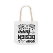 Customizable Canvas Tote Bag With 5 Color Strap Options All Over Print