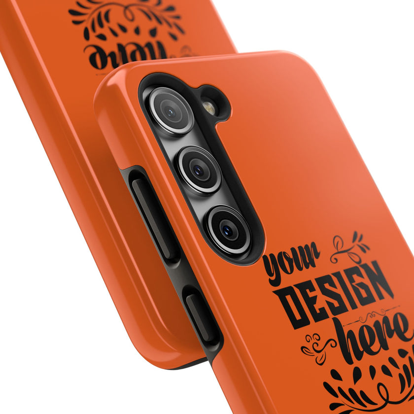 Customizable Tough Phone Case Glossy Dual Layer Wireless Charging