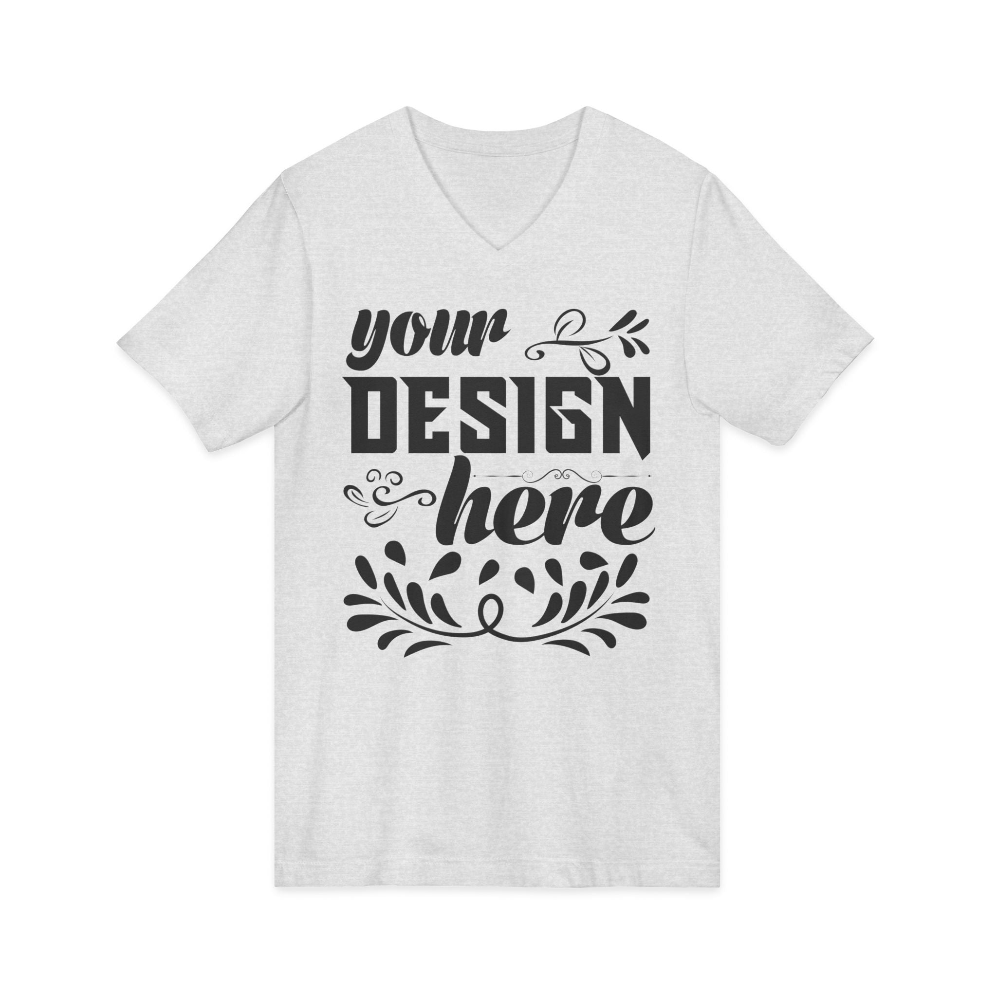 Customizable Bella+Canvas 3005 Unisex Jersey V-Neck Short Sleeve Tee