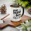 Customizable Glossy Ceramic Accent Mug 11oz and 15oz