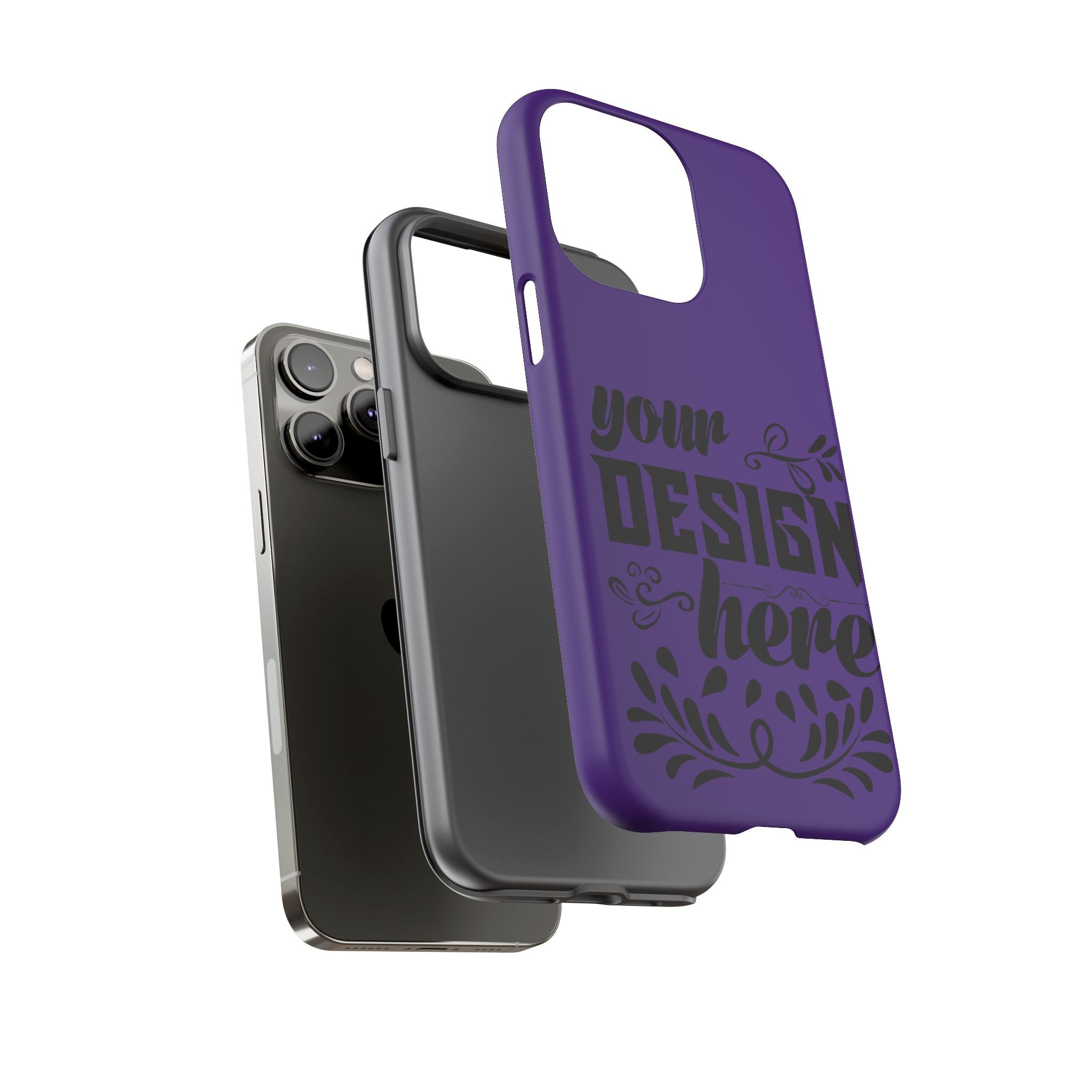 Customizable Tough Dual Layer Phone Case Polycarbonate TPU Liner Protective