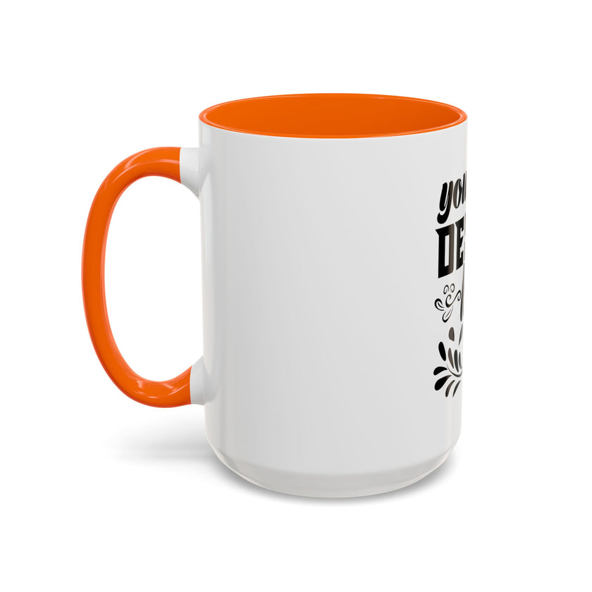 Customizable Accent Coffee Mug 11oz and 15oz Colored Interior Handle