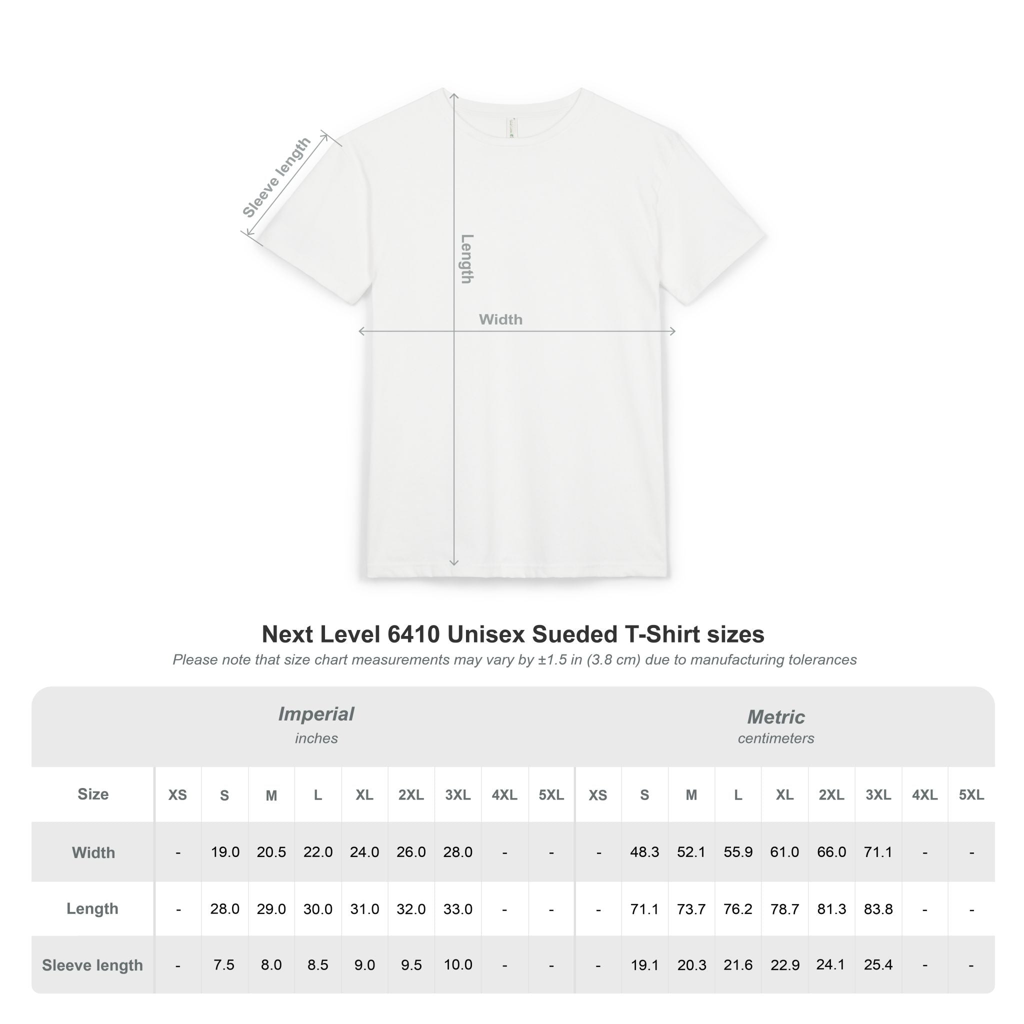 Customizable Next Level 6410 Unisex Sueded T-Shirt Light Fabric