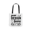 Customizable Canvas Tote Bag With 5 Color Strap Options All Over Print
