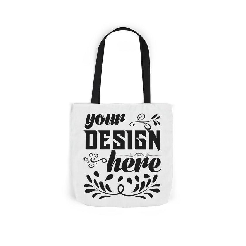 Customizable Canvas Tote Bag With 5 Color Strap Options All Over Print