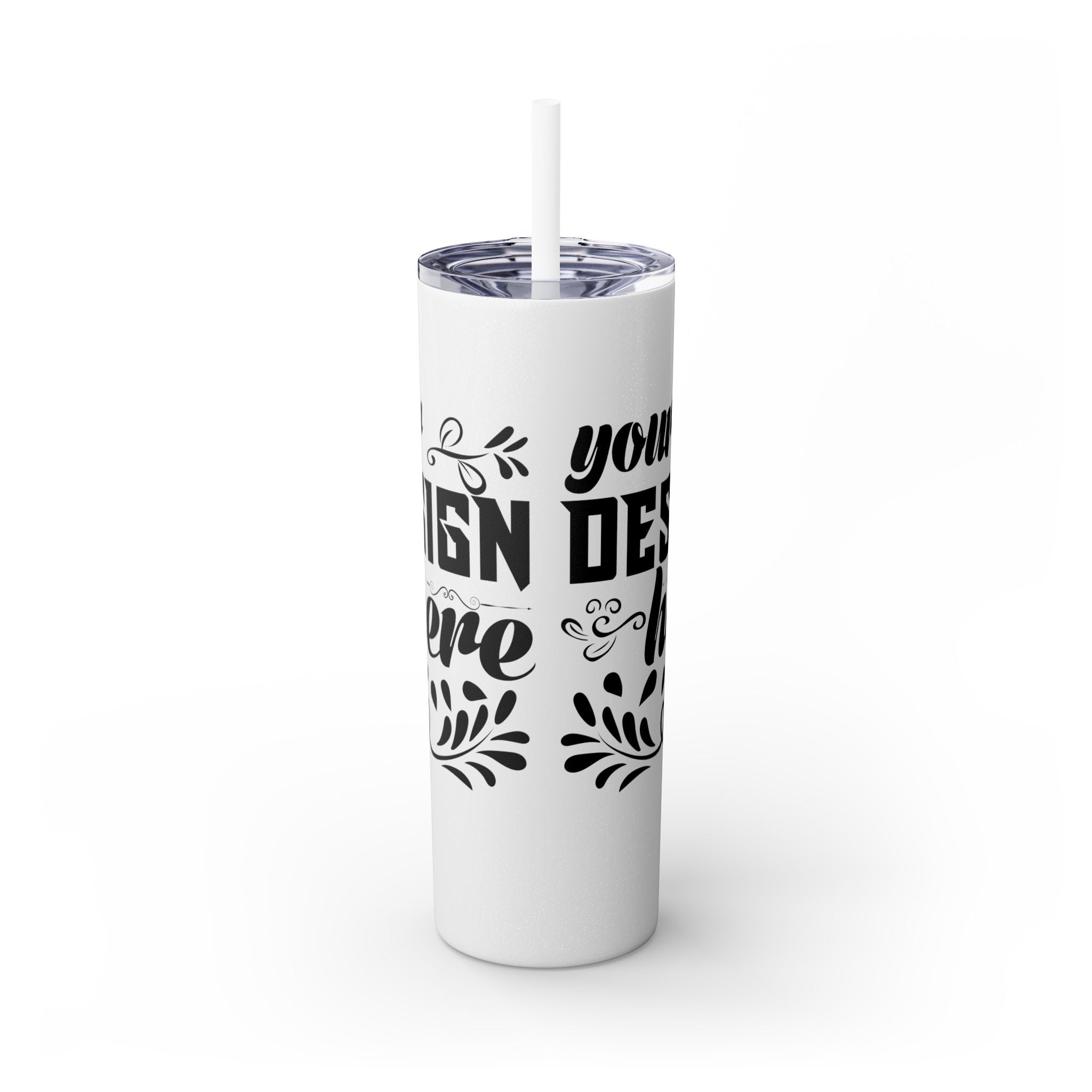 Customizable Maars 20oz Skinny Tumbler with Straw Stainless Steel