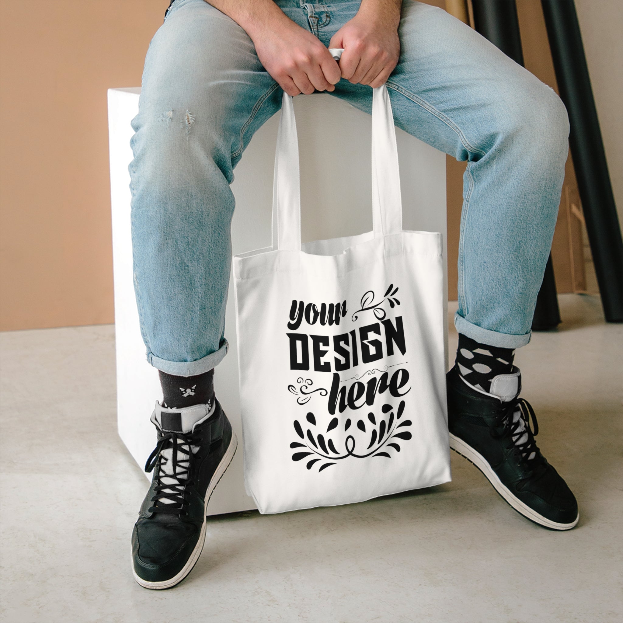 Customizable AS Colour 1001 Cotton Canvas Tote Bag Reinforced Straps