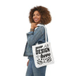Customizable Canvas Tote Bag With 5 Color Strap Options All Over Print