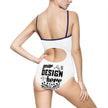 Customizable Women One-Piece Swimsuit With Back Cutout AOP