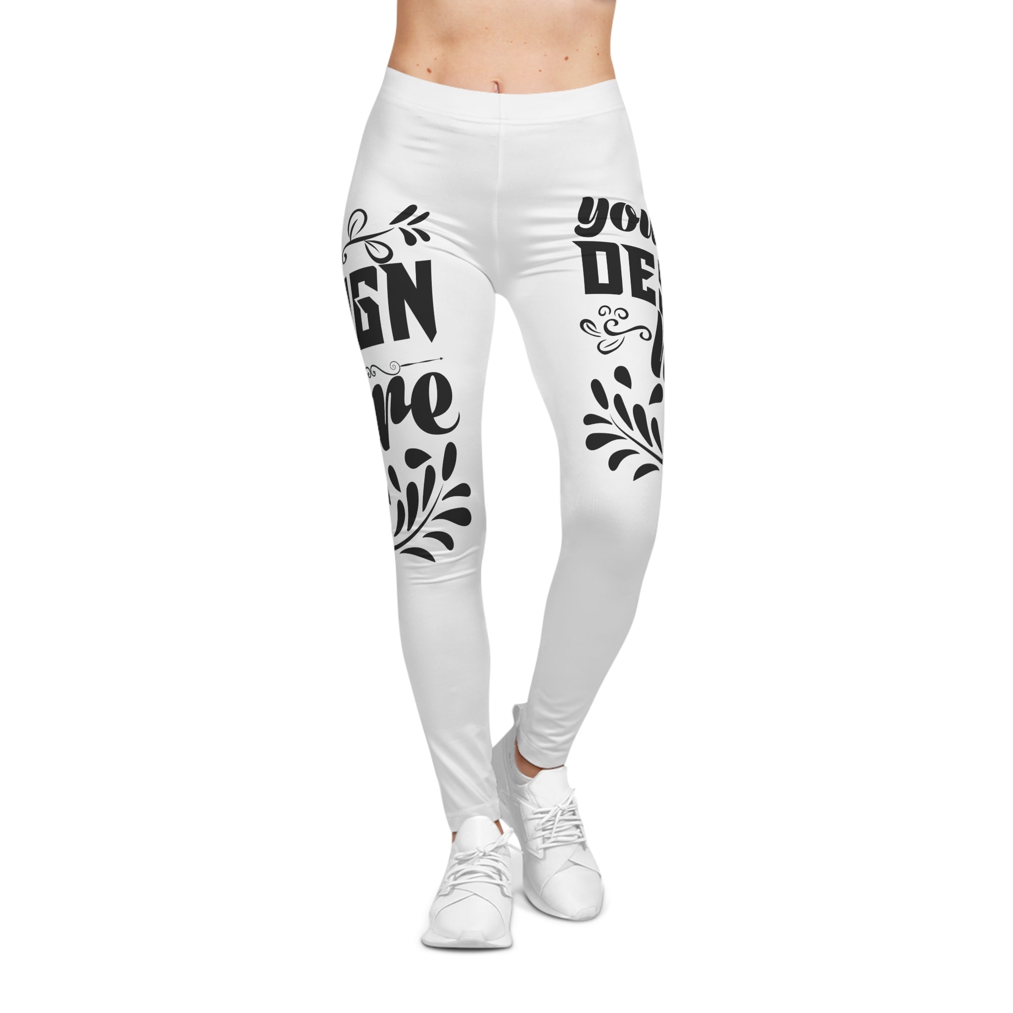 Customizable Women’s Casual Leggings in Polyester Spandex AOP