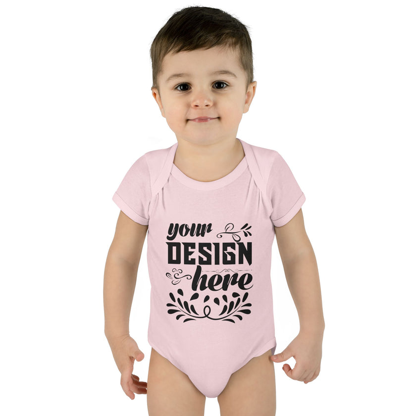 Customizable Infant Baby Rib Bodysuit Rabbit Skins 4400 Unisex