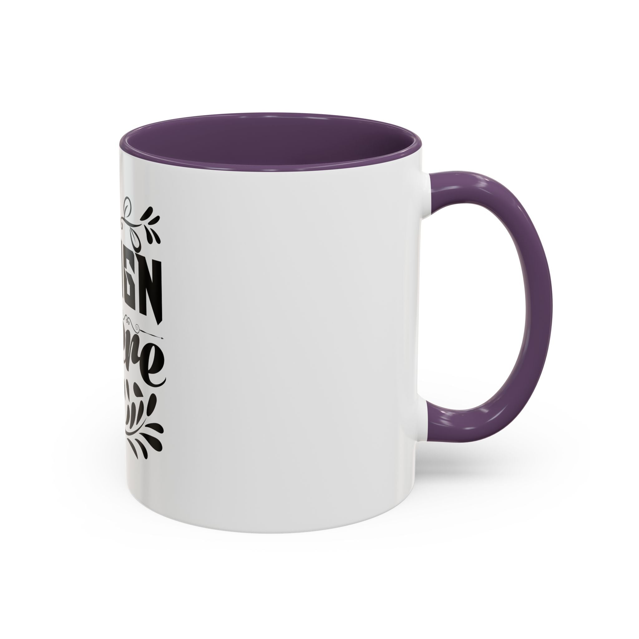 Customizable Accent Coffee Mug 11oz and 15oz Colored Interior Handle