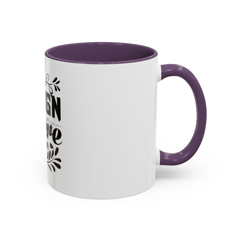 Customizable Accent Coffee Mug 11oz and 15oz Colored Interior Handle