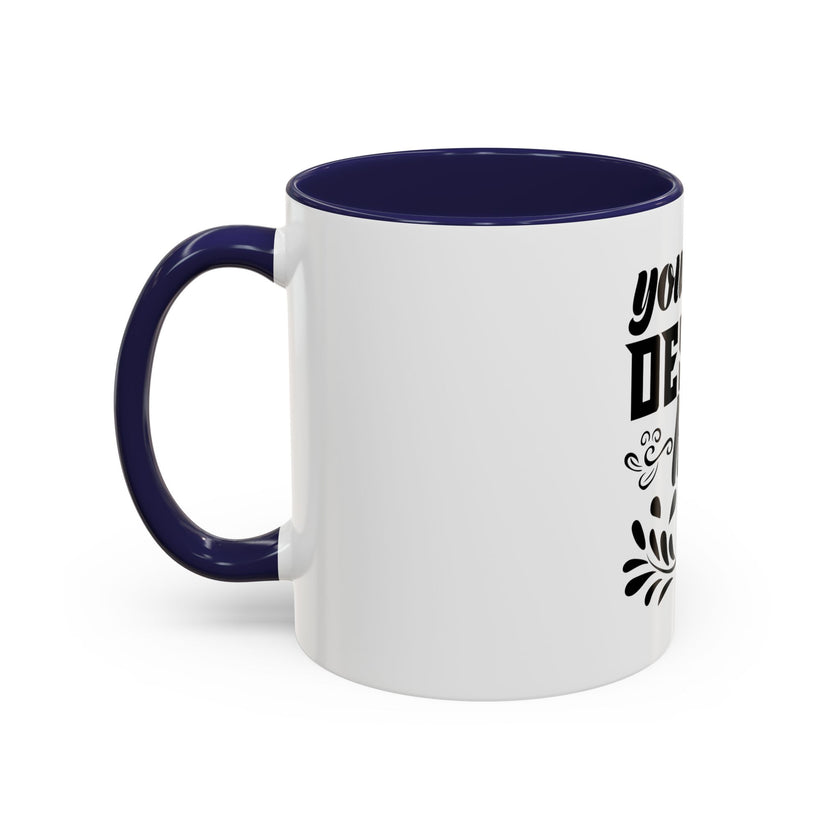 Customizable Accent Coffee Mug 11oz and 15oz Colored Interior Handle