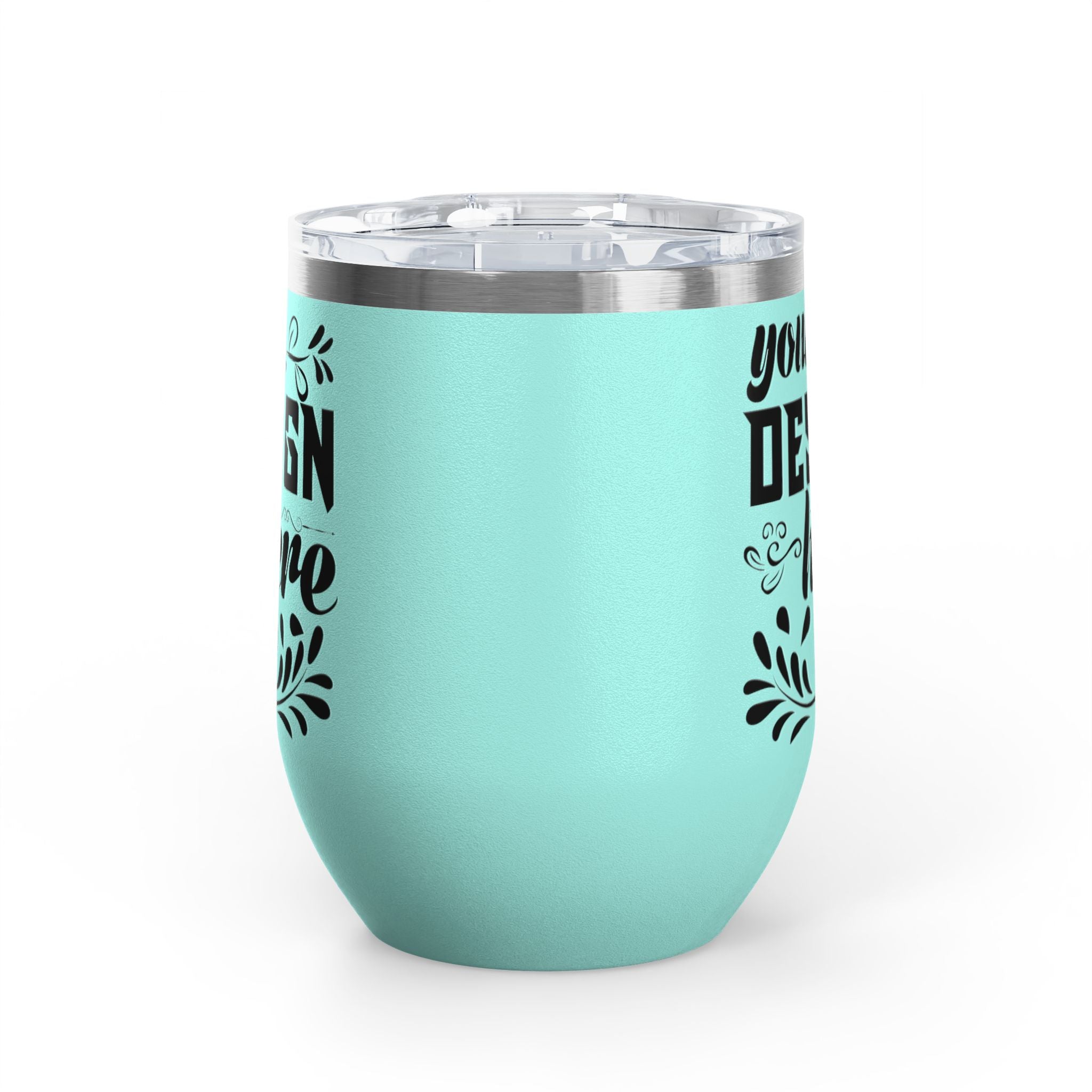 Customizable Polar Camel 12oz Stainless Steel Wine Tumbler Cup Lid