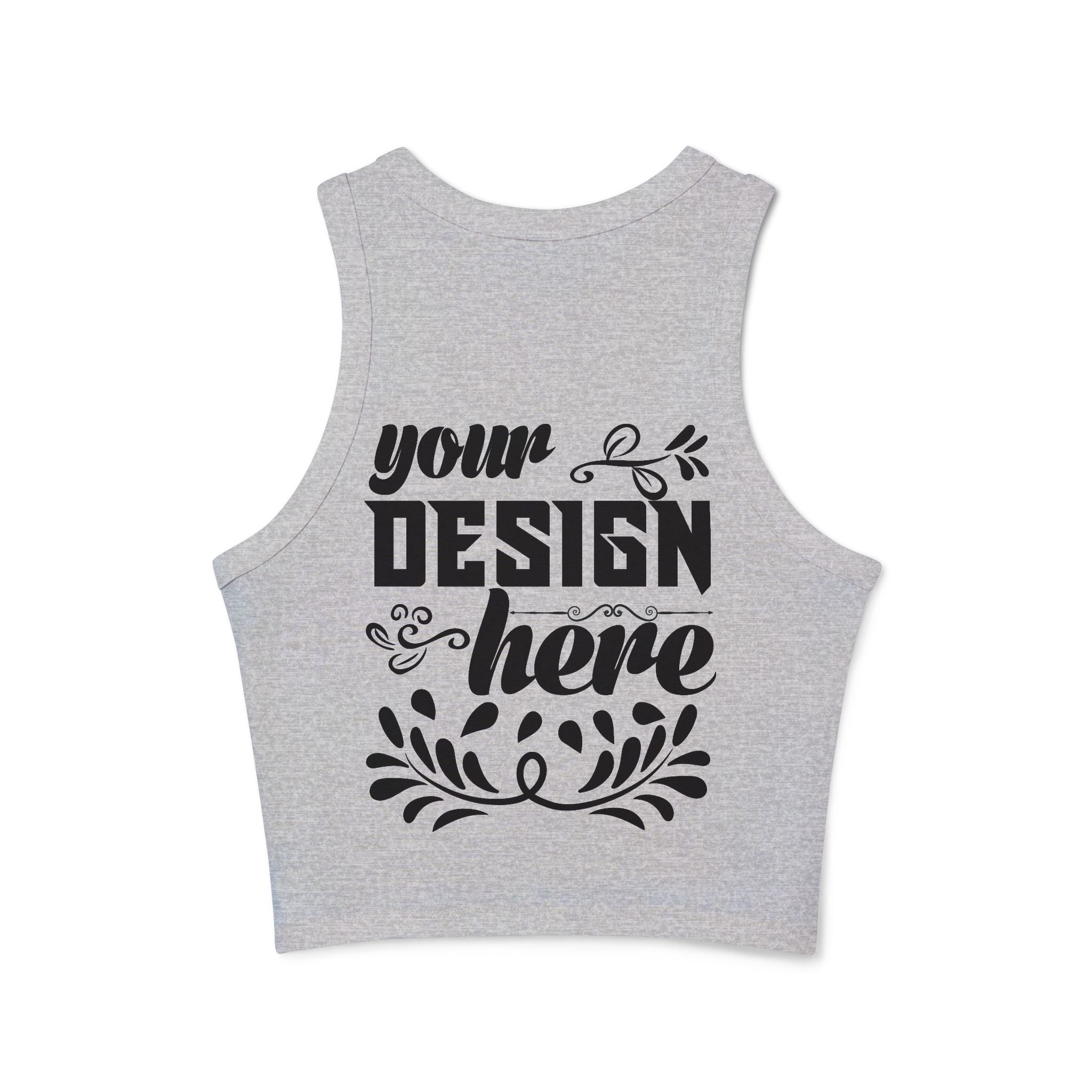 Customizable Bella+Canvas 1019 Womens Micro Rib Racer Tank Top Mid Length Fit