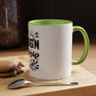 Customizable Accent Coffee Mug 11oz and 15oz Colored Interior Handle