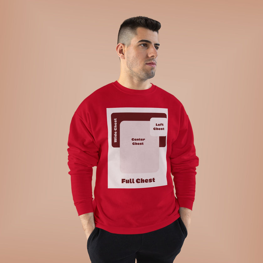 Customizable Unisex Hanes P160 EcoSmart Crewneck Sweatshirt Custom Print