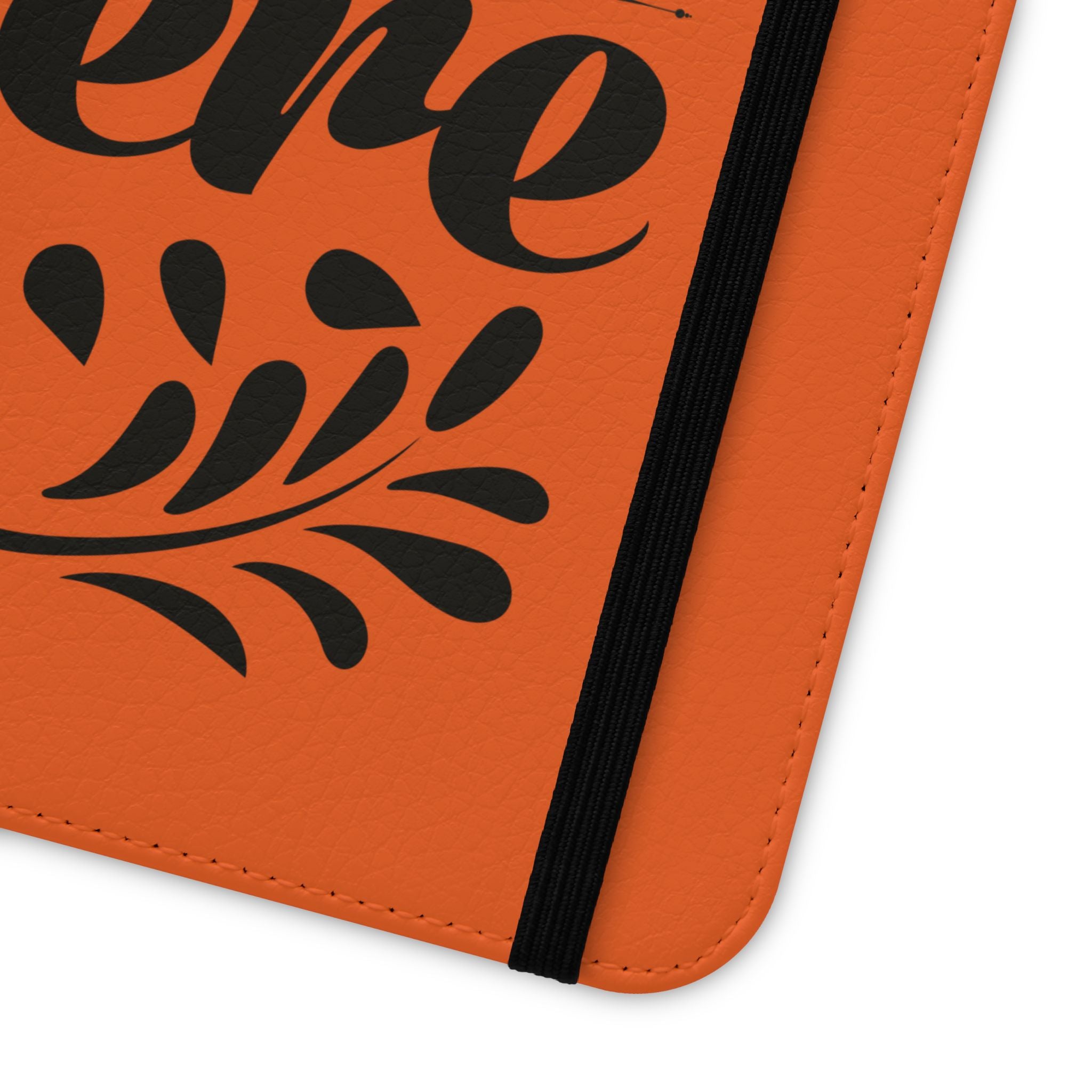 Customizable Flip Folio Phone Case With Card Slots Stand And Elastic Strap