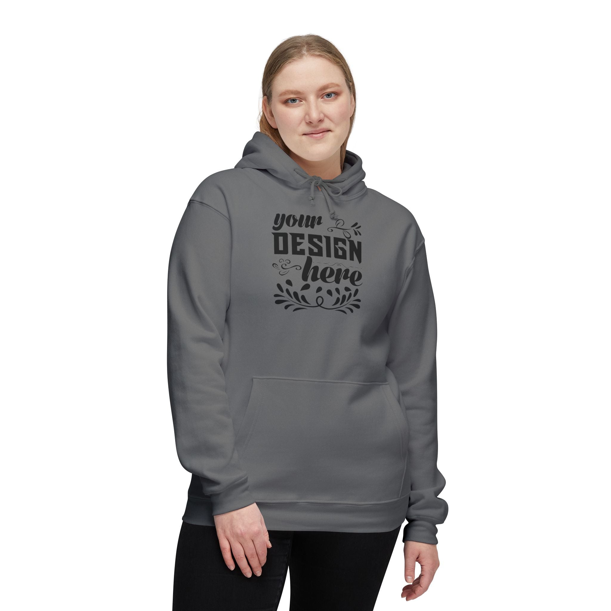 Customizable Bayside 960 Unisex Heavyweight Hooded Sweatshirt Made in US