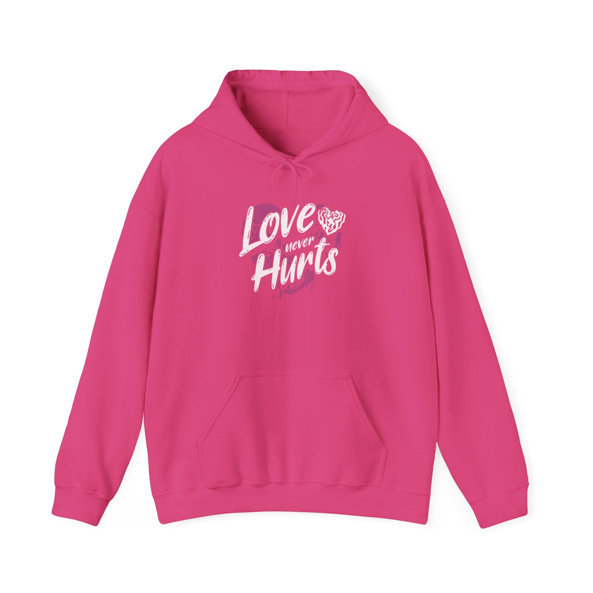 Gildan 18500 Unisex  Hooded Sweatshirt | Love Never Hurts Graphic Print