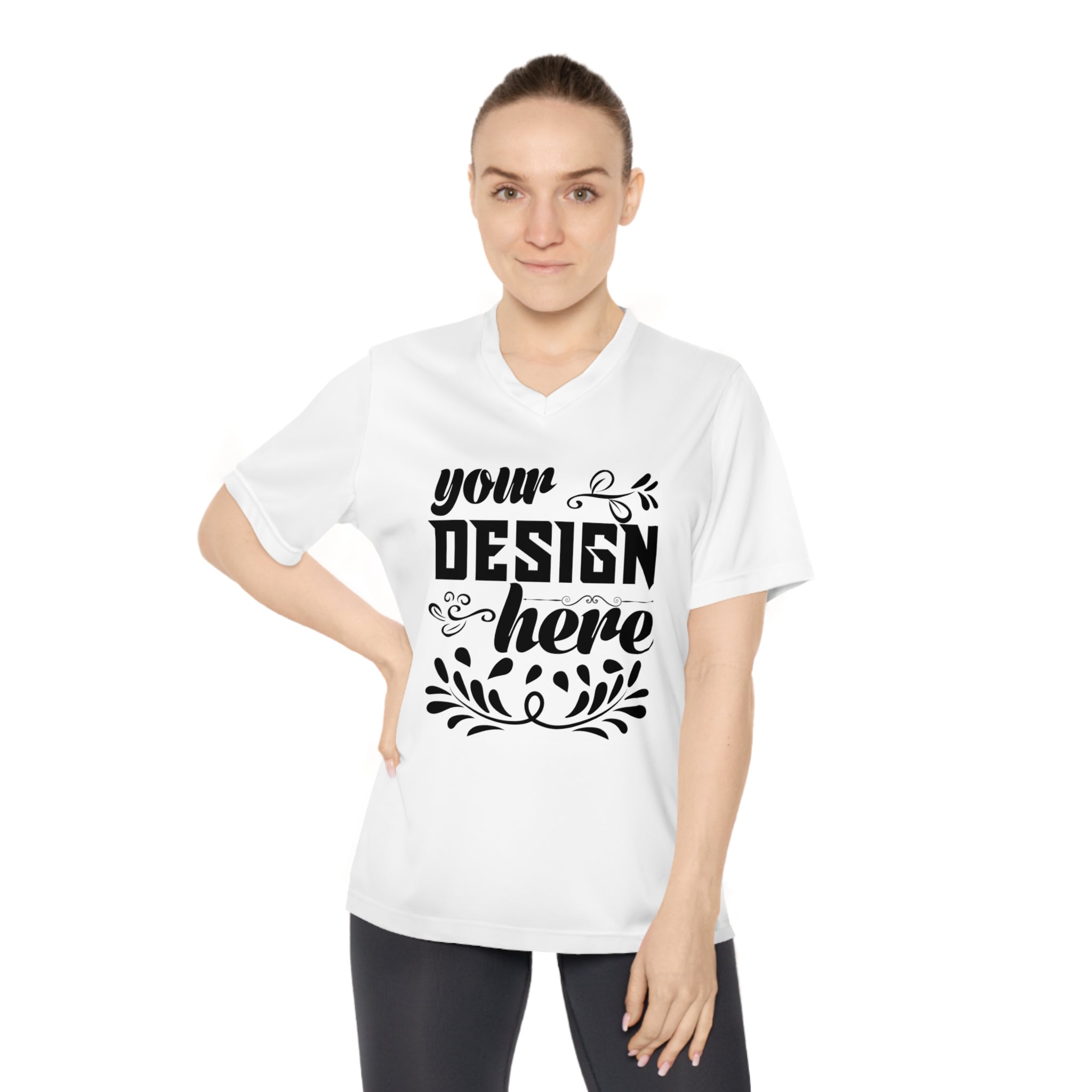 Customizable Team 365 TT11W Womens Performance V Neck T Shirt