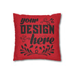Customizable Faux Suede Square Pillowcase with Concealed Zipper Closure