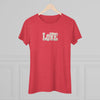 Next Level 6710 Womens Triblend Tee Love Faux Yarn Hearts Graphic Print