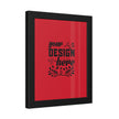 Customizable Framed Paper Poster with Matte Black Pinewood Frame Plexiglass