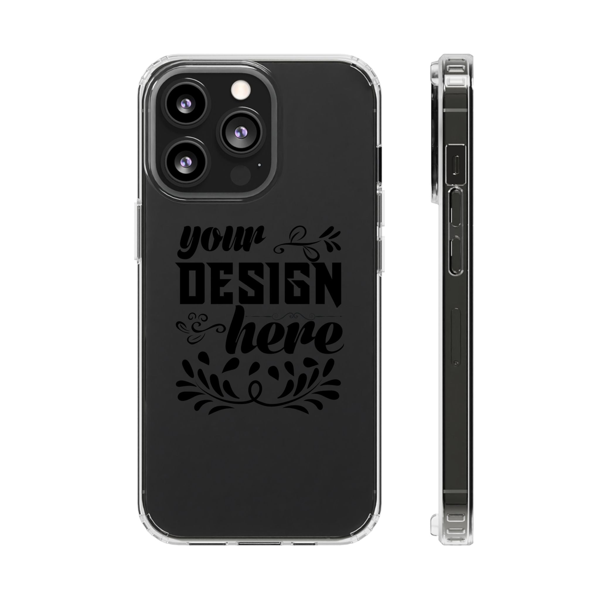 Customizable Clear Impact Resistant Phone Case With TPU Sides Wireless Ready