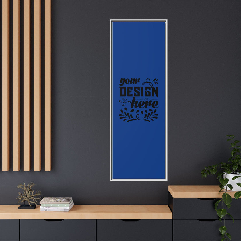 Customizable Framed Matte Canvas Print with Pinewood Frame Sawtooth Hanger